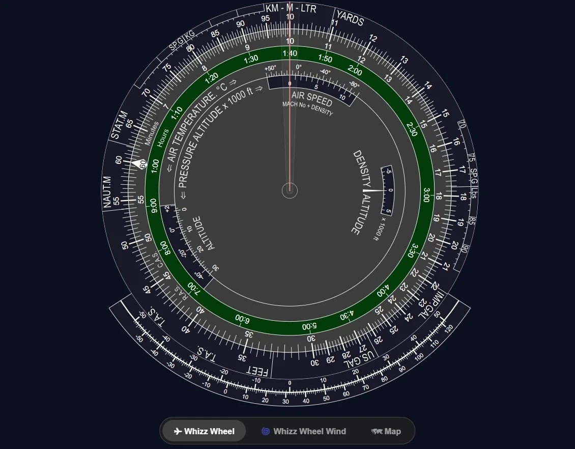 Whizz Wheel TAS calculation – Aircrew Exams